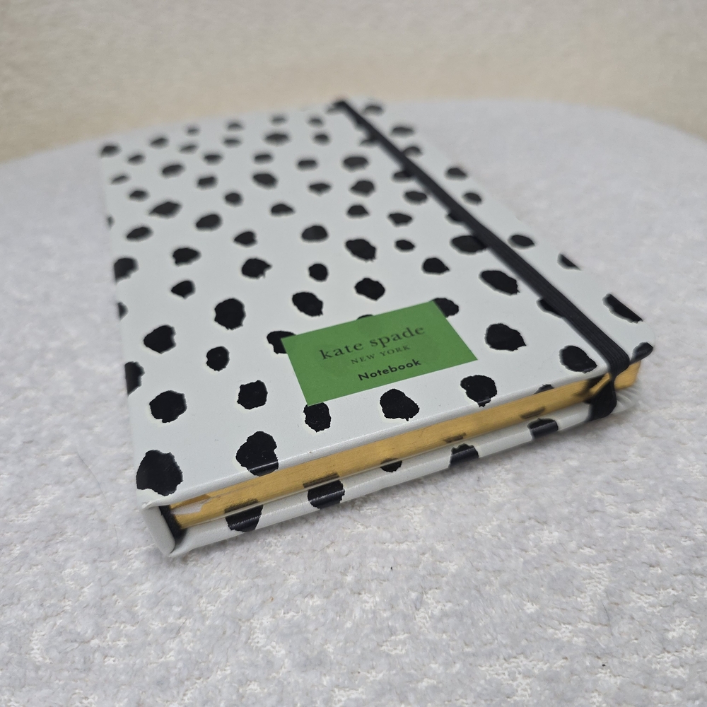 ♠️ Kate Spade Black And White Polka Dot Hardcover Lined Page Journal